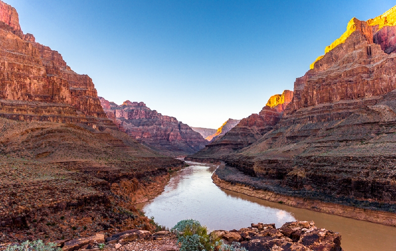 From the floor of the Grand Canyon, beside the Colorado River, at sunset_YST4068.jpg